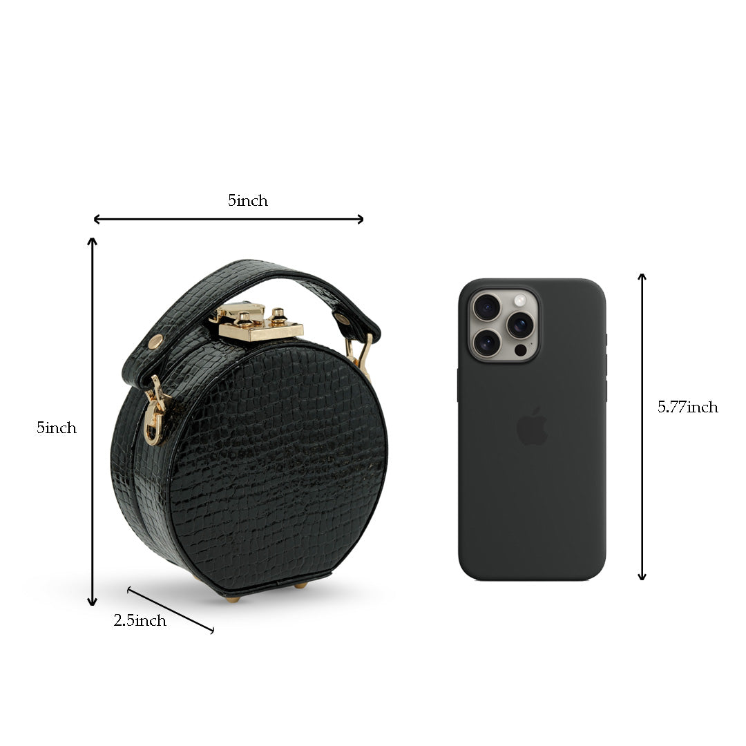 Black Mini Minaudiere