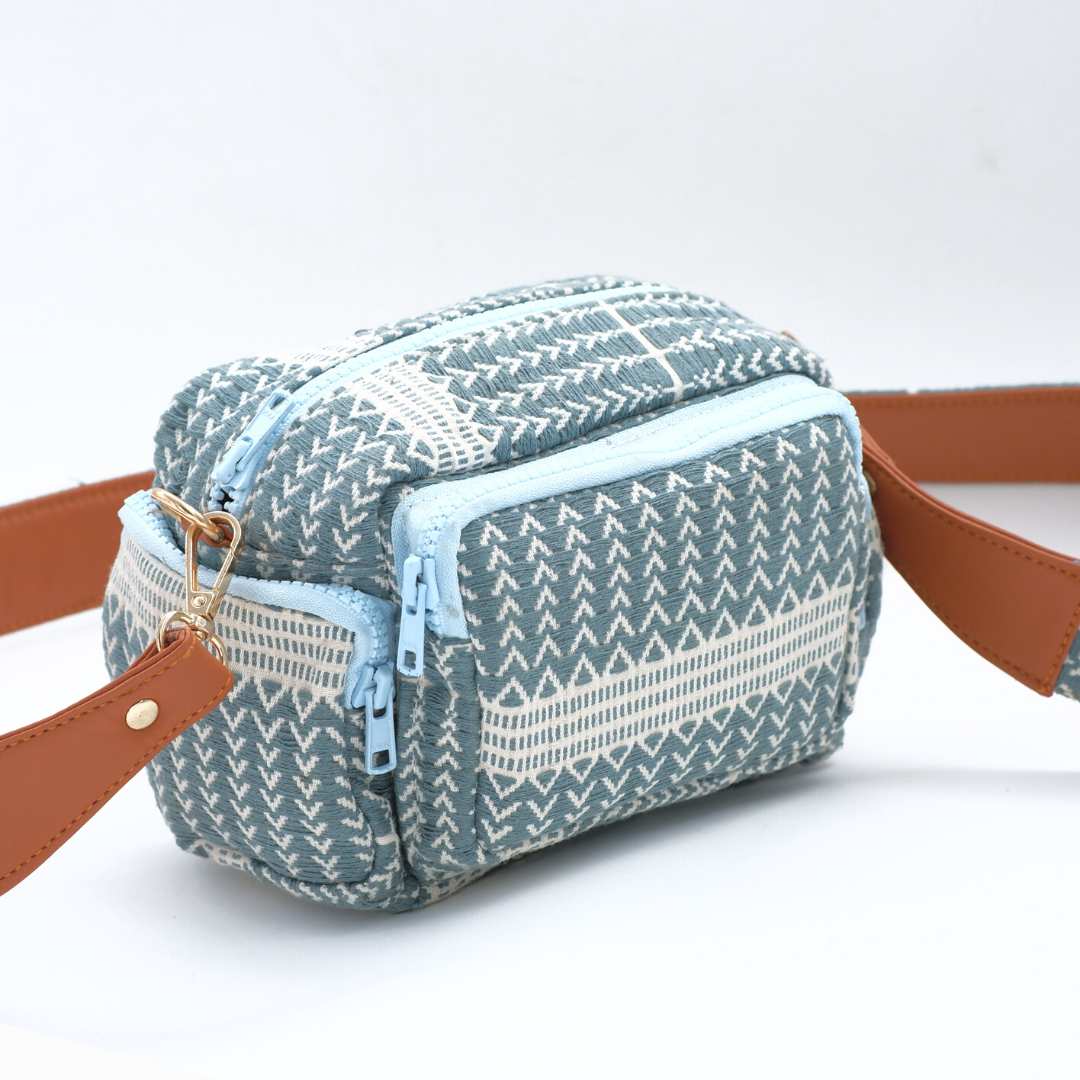 Turkish Blue Multi Pocket Sling Bag – IRO Shops